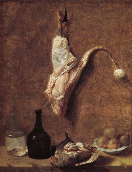 Still Life with Calf's Leg, Jean Baptiste Oudry